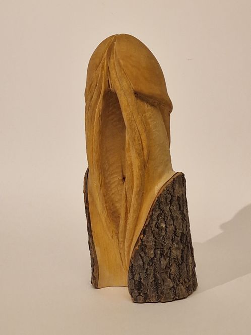 Hovedbilde Stubben, treskulptur
