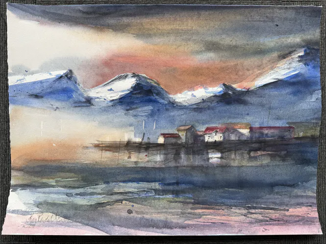 Bilde av Ankomst - original akvarell