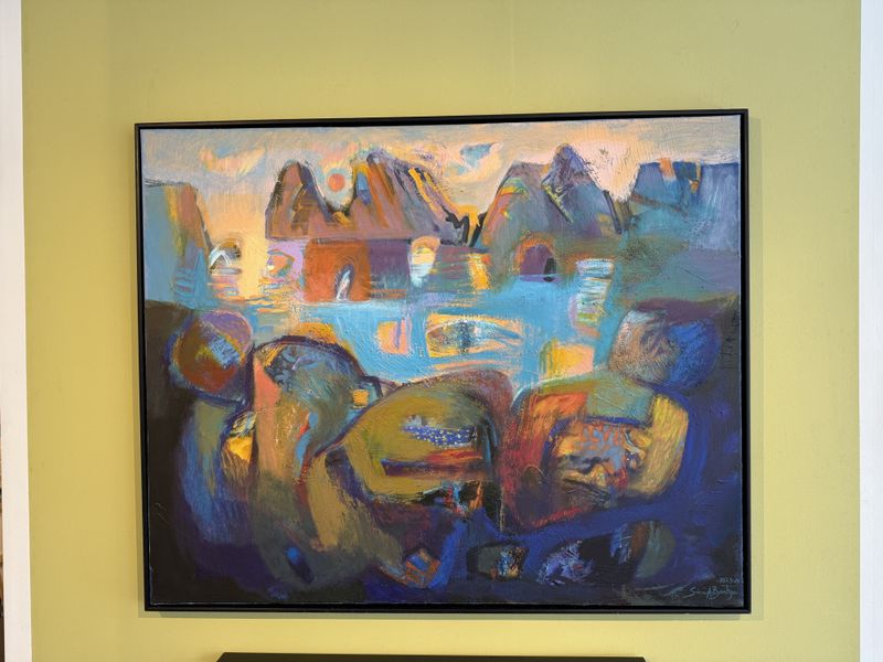 Kyst-symfoni - akryl på lerret